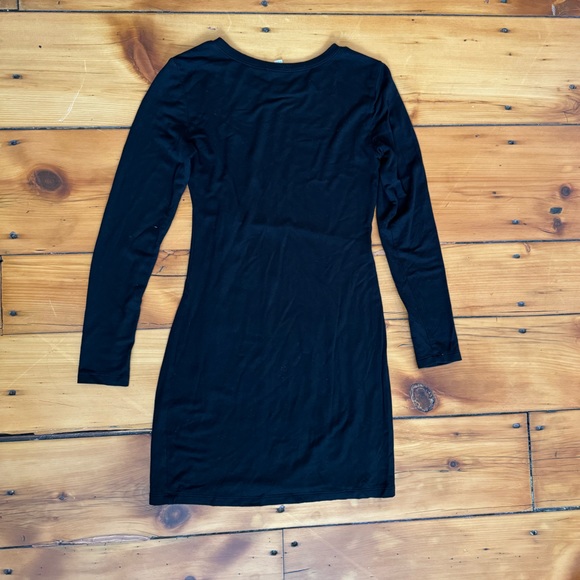 Loft Long-Sleeved Sweater Dress with Ruched Waist - Picture 2 of 3